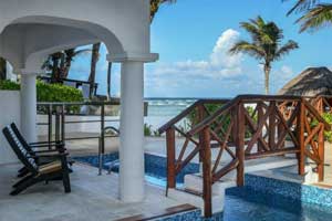 The Ocean Front Swim Up Suites at Hidden Beach Au Naturel Resort
